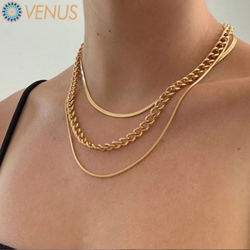 Kalung Choker Multilayer Bahan Metal Gaya Vintage Hip-Hop Punk Dengan Liontin Koin Untuk Hadiah