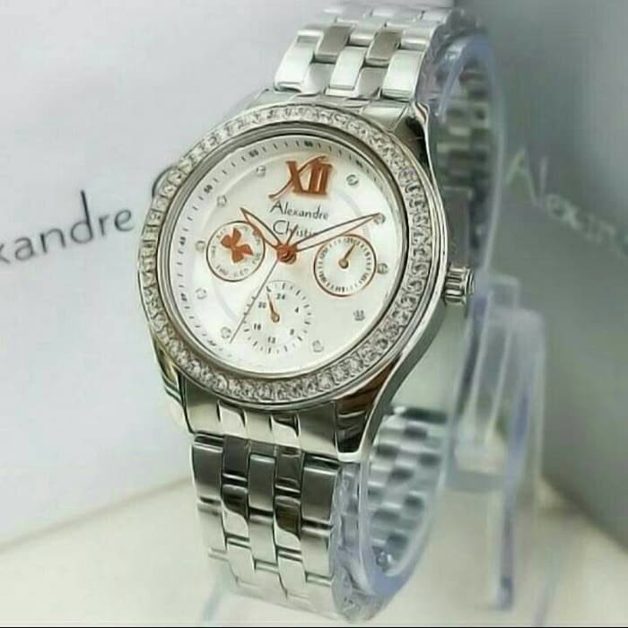 Alexandre Christie AC2496 Wanita Silver Rosegold