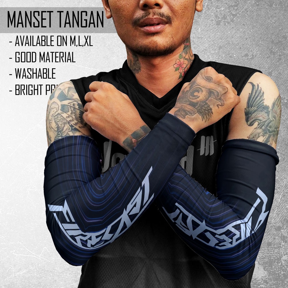 Manset Tangan Arm Sleeve Deker Lengan Pria Wanita Mancing Elastis 184 - Handsock Deker Tangan Voli
