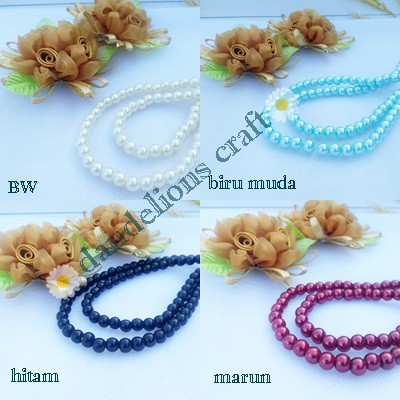 Mutsin PER RENTENG/Mutiara sintetis berat 6mm/Mutiaara berlubang/Mutiara Payet Baju Kebaya termurah