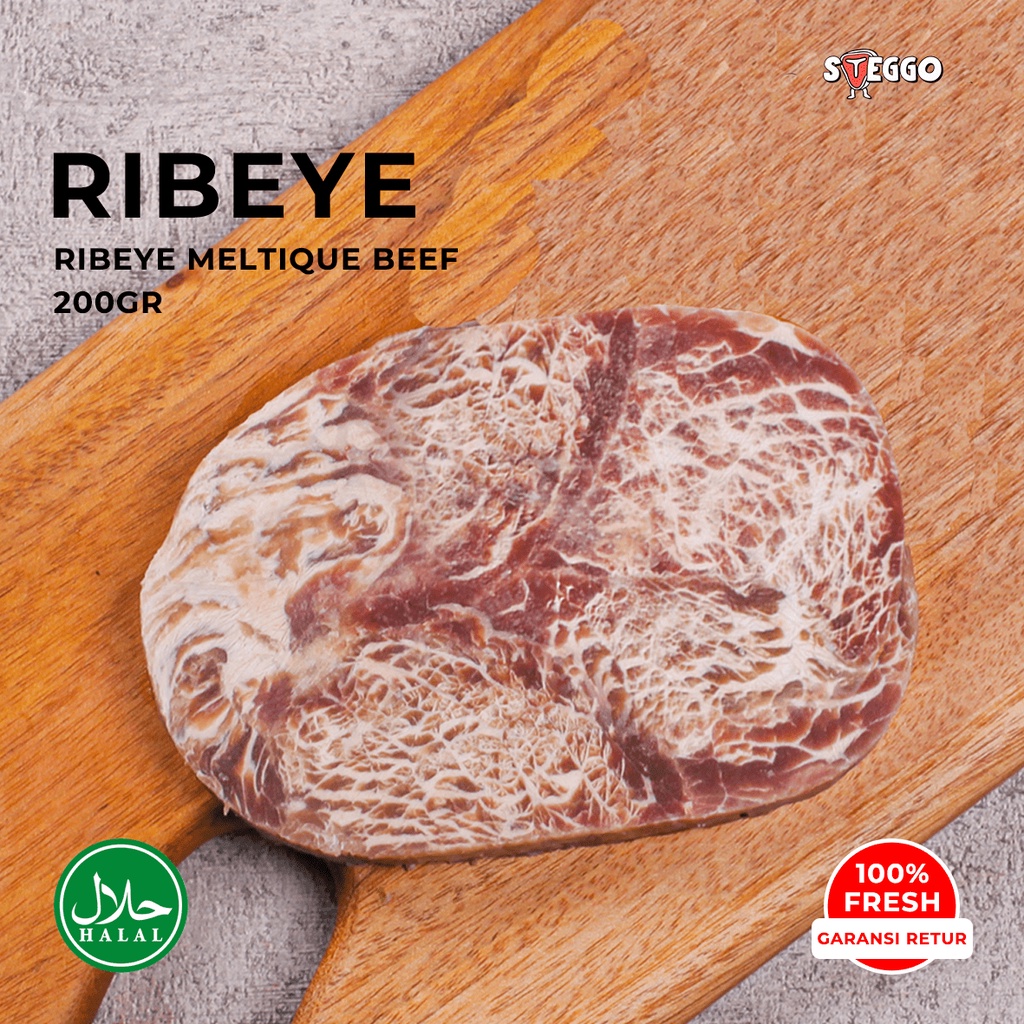 

200 Gram Ribeye Beef Wagyu (100% HALAL DAN NIKMAT) by STEGGO