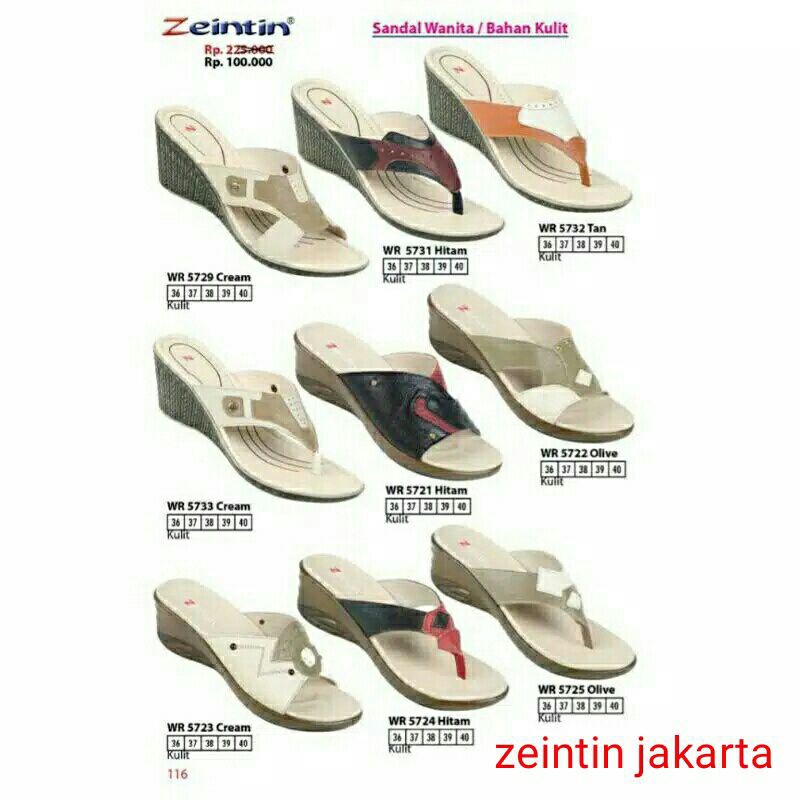 zeintin sandal wanita kulit