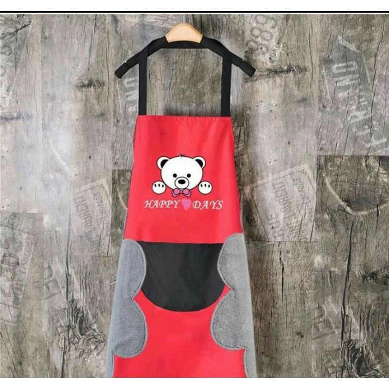 Celemek Apron Masak Karakter Motif Beruang Water proof