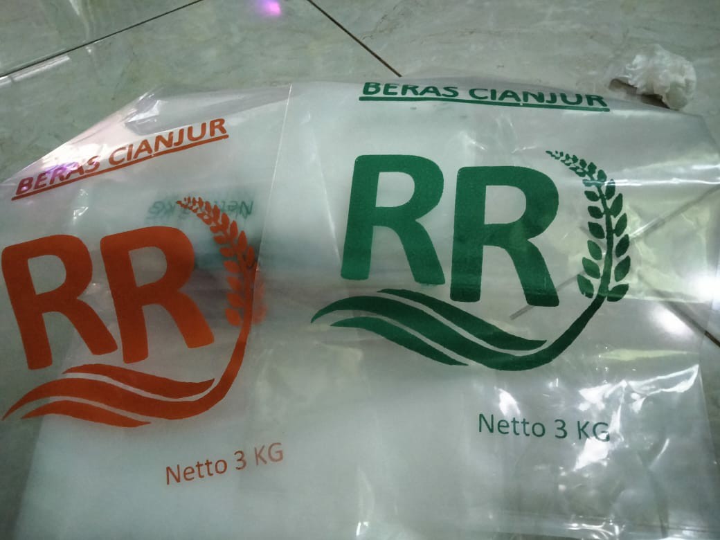 Sablon Plastik Beras Ukuran 3kg Tebal 0.8 25x40