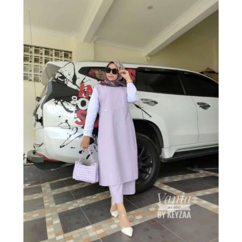 set celana keyza lilac