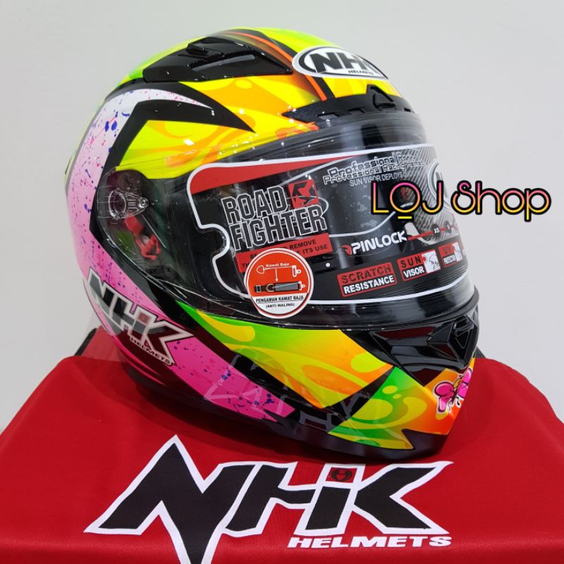 HELM NHK RX9 DOUBLE VISOR KAREL WINTER PINK FULL FACE