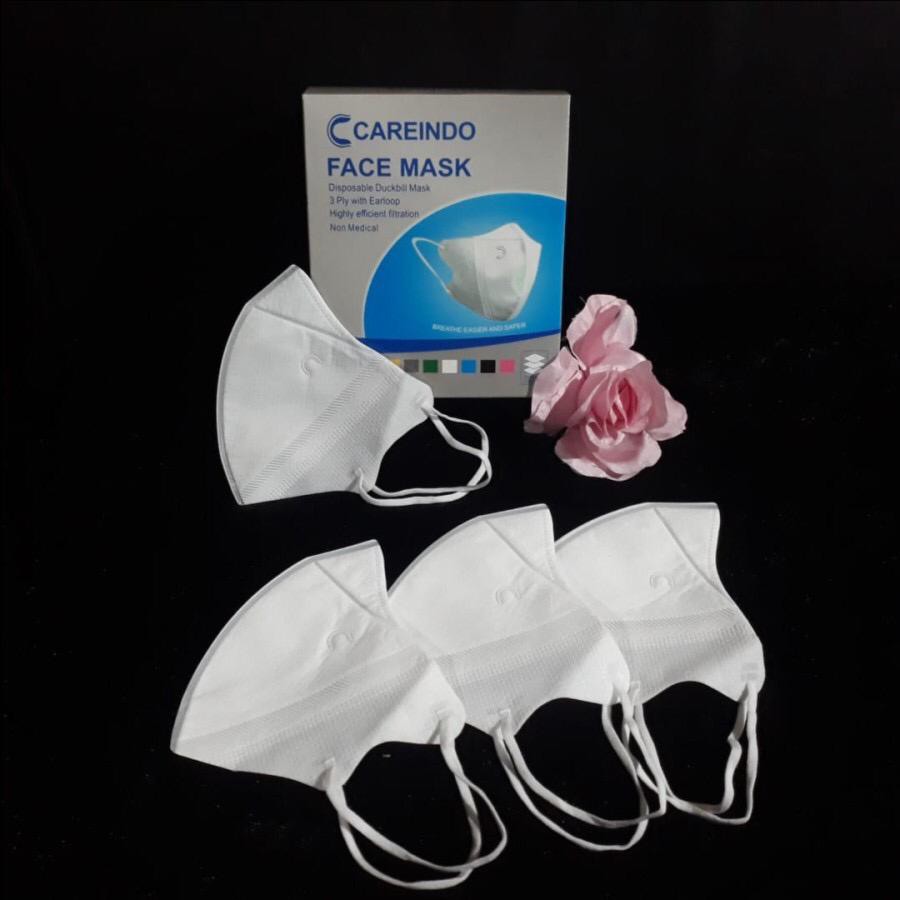 [Jualsemua18]CAREINDO FACEMASK DUCKBILL GARIS MIRIP SENSI ISI 50 PC