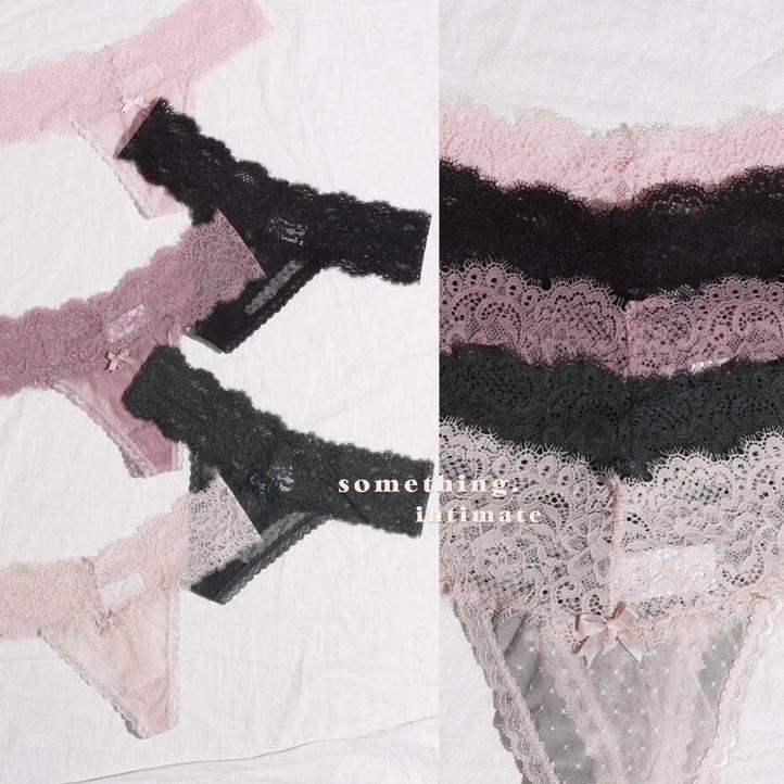 495RSV VS THE LACIE SOLANGE Floral Lace Panty Underwear / Sexy Panties Lingerie Semi Thong Gstring V