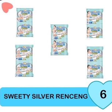 SWEETY SILVER PANTS RENCENG S6-M6-L6-XL6-XXL6