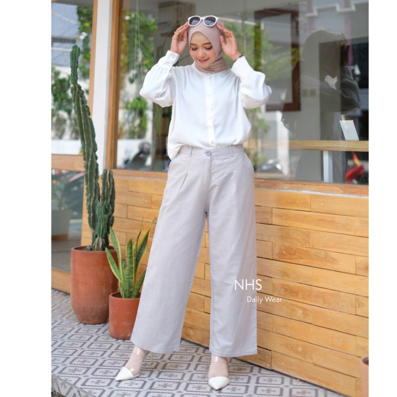 Groovy Pants Celana kulot linen jumbo