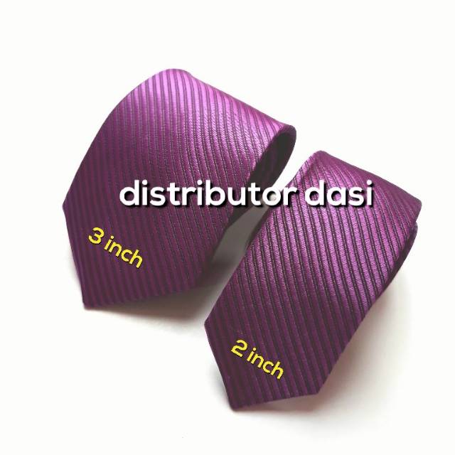 Dasi pria salur warna fusia slim 2 inch dan medium 3 inch