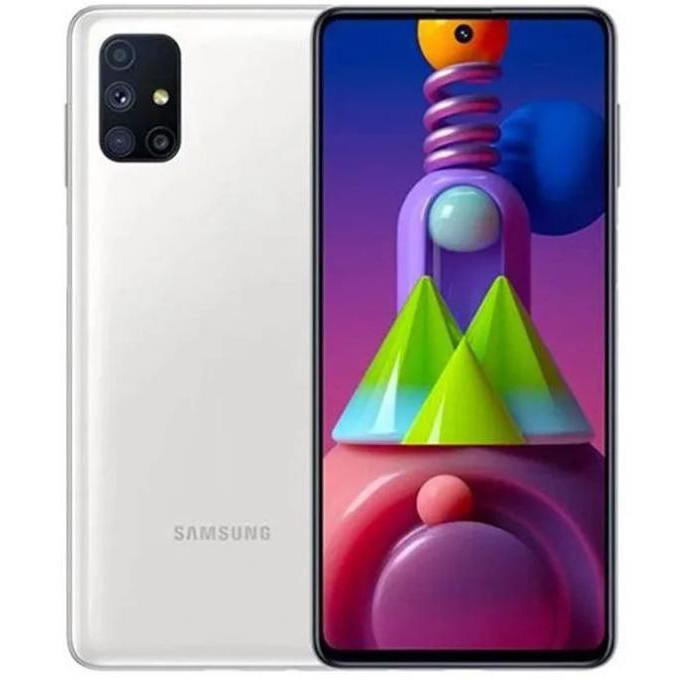 HP SAMSUNG GALAXY M51 8/128 (RAM 8GB/128GB) 2020 GARANSI RESMI SEGEL BNIB - Putih ORIGINAL