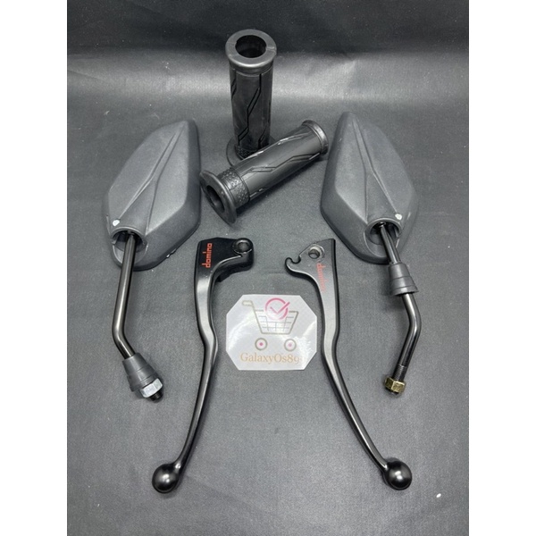 Paket 3 item - Spion Standar Yamaha Jupiter Hitam + Handgrip Bawaan Yamaha + Handle Rem Vixion old new