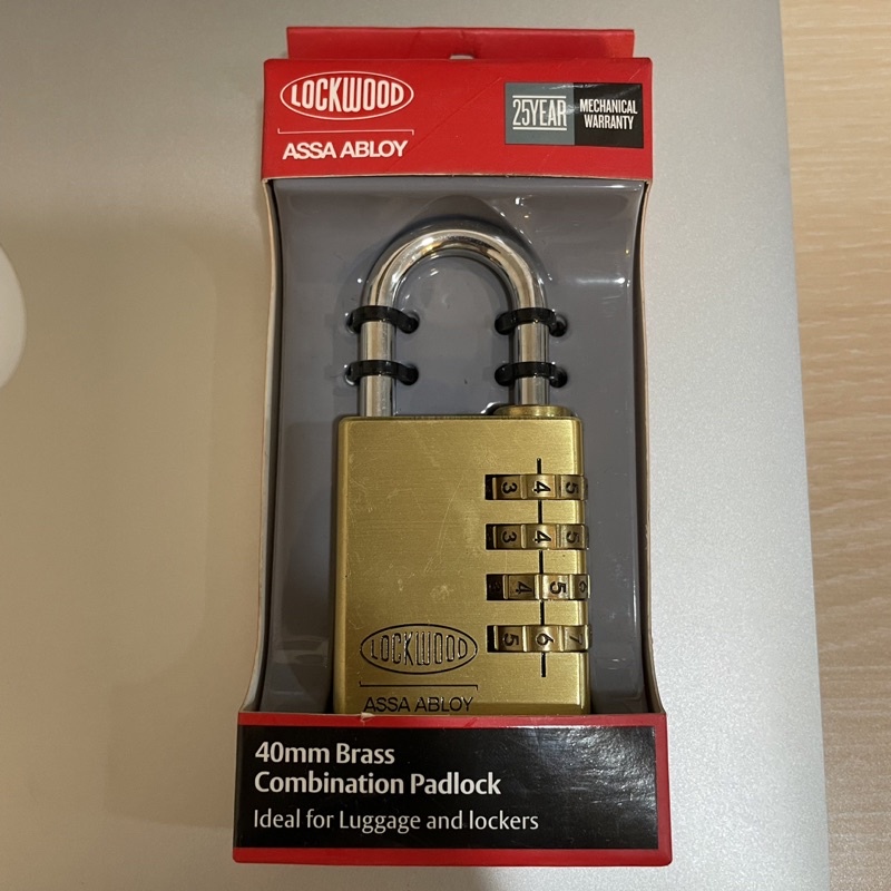 Jual LOCKWOOD ASSA ABLOY COMBINATION PADLOCK 40mm BRASS Shopee Indonesia