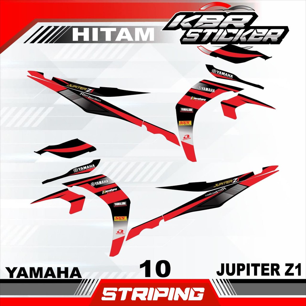 jupiter z1 (cod) stiker motor striping jupiter z1 motor yamaha motor sticker variasi Racing10