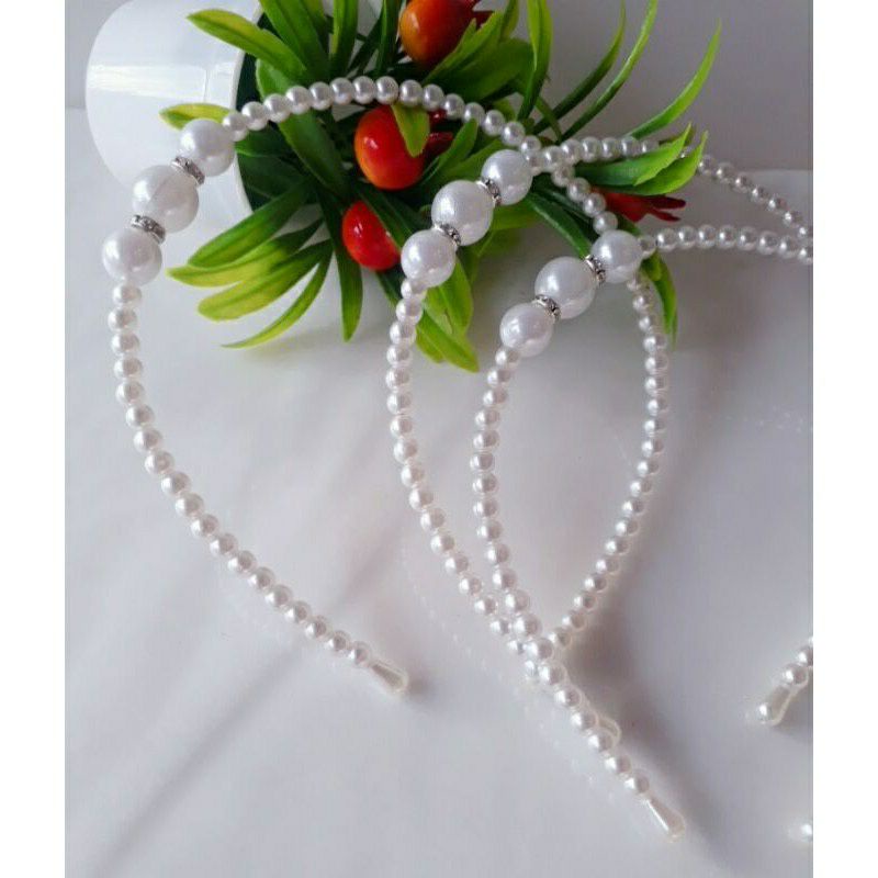 ~ PIYOSHI08 ~ Bando Mutiara Korea Pearl Headband Korean Hairband Aksesoris Rambut Bandana AF211