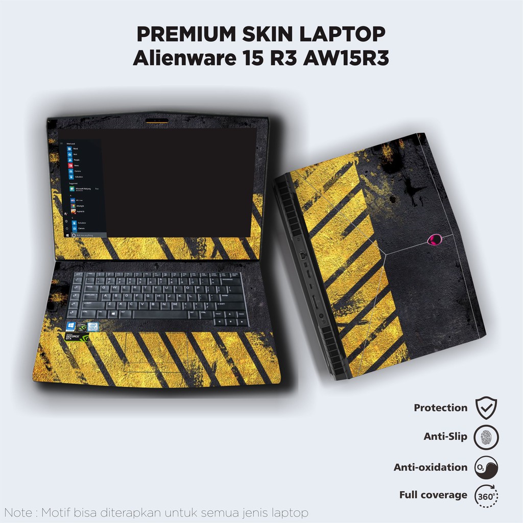 Garskin Laptop Fullbody Alienware 15 R3 AW15R3
