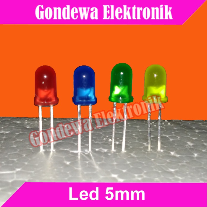 Led 5mm merah biru hijau kuning