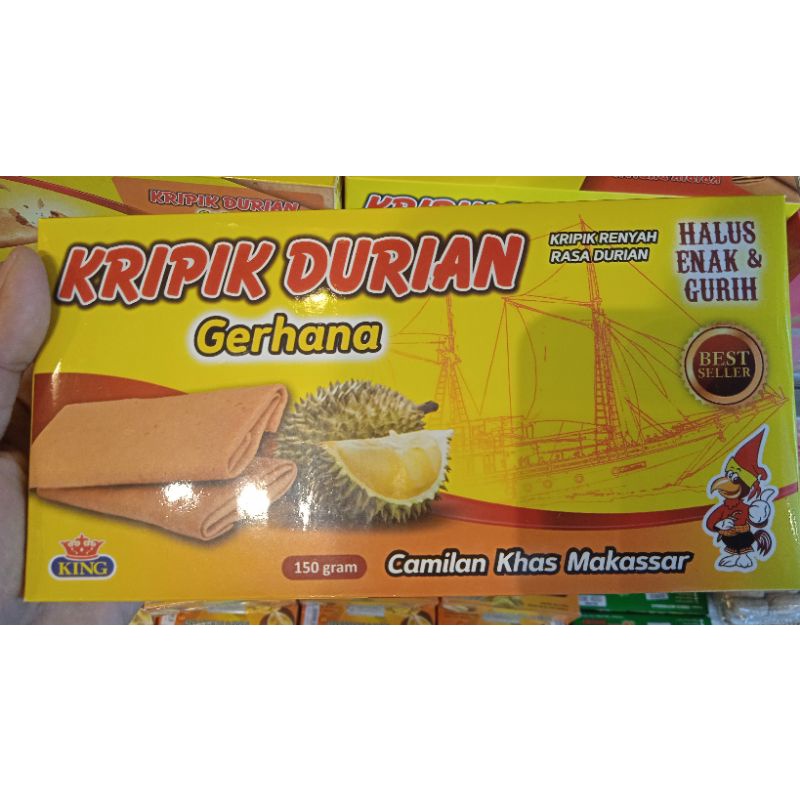 

Promo termurah kripik kacang dan kripik durian renyah merk gerhana khas Makassar