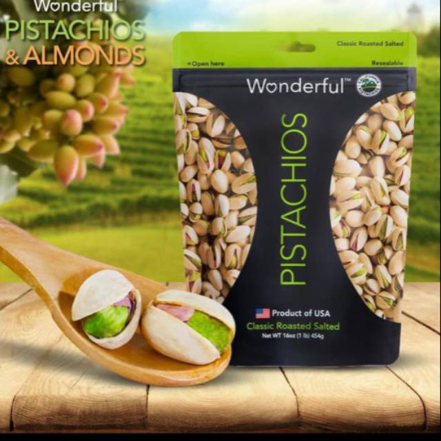 

Wonderfull Classic Roasted Pistachios-Kacang Almond Import