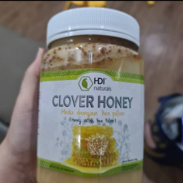 Clover honey madu bee pollen HDI original penambah nafsu makan 500 gr