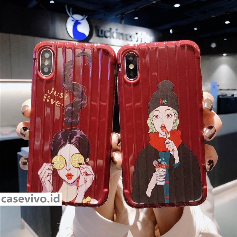 Case Warna Merah Untuk Vivo Y30 Y12 Y20 Y20i V19 Y91c Y15 Y91 Y50 S1 Y17 Y19 Y11 Y71 S1 Pro Z1 Pro Y93 Y95 V5 Y30i Y12i Y71i Y91i Z5 U10