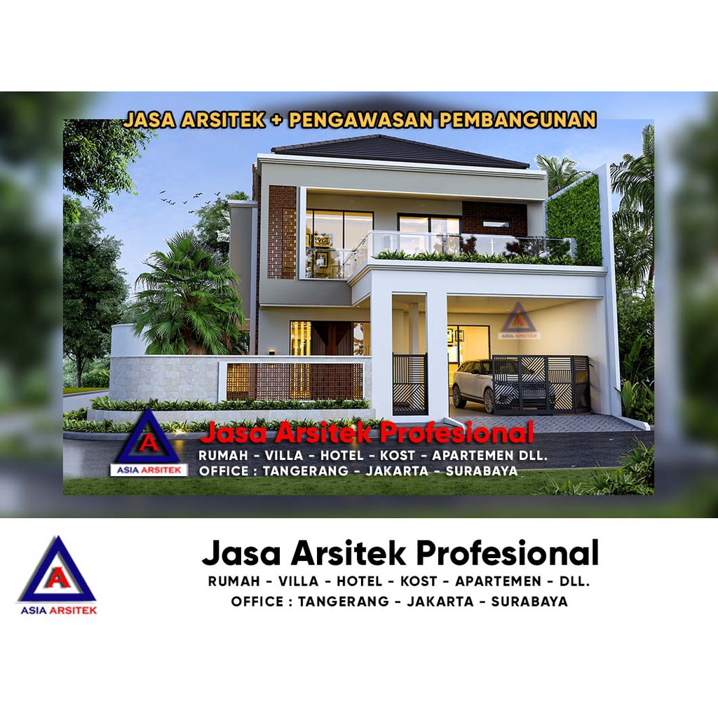 Jual Jasa Arsitek Desain Rumah Minimalis Hook 2 Lantai Di Cikokol Kota Tangerang Indonesia Shopee Indonesia