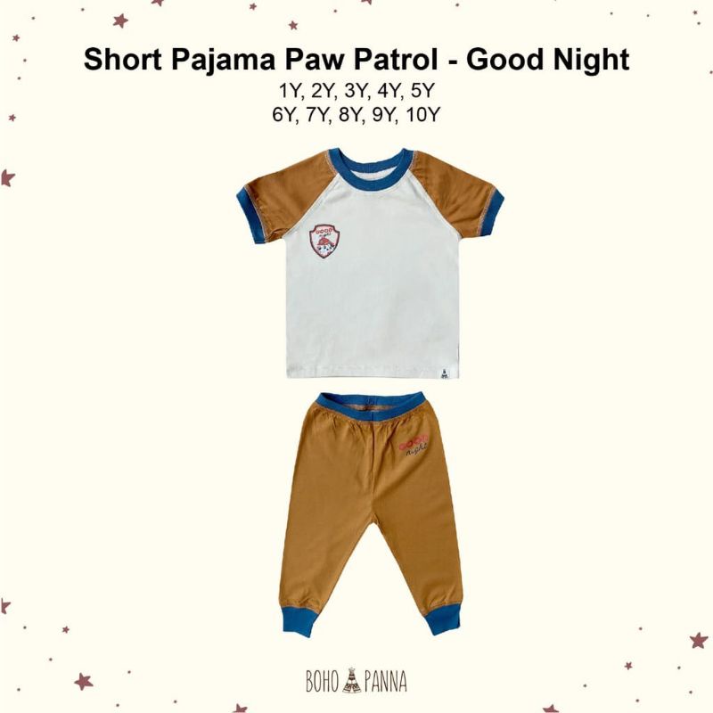 Bohopanna - Short Pajama Paw Patrol (size 6y-10y)