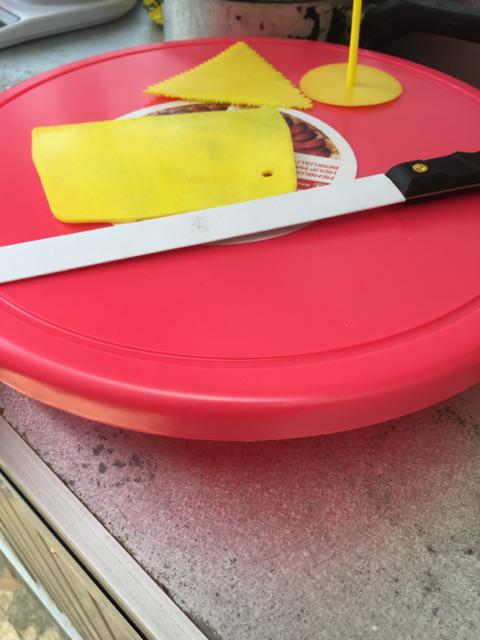 Paket Hemat Alat Dekorasi Kue Set Meja Putar Scraper Gerigi Polos Pisau Roti