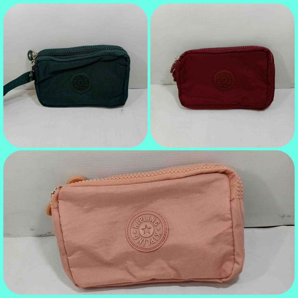 Dompet Kliping Bahan Kanvas 3 Resleting Import