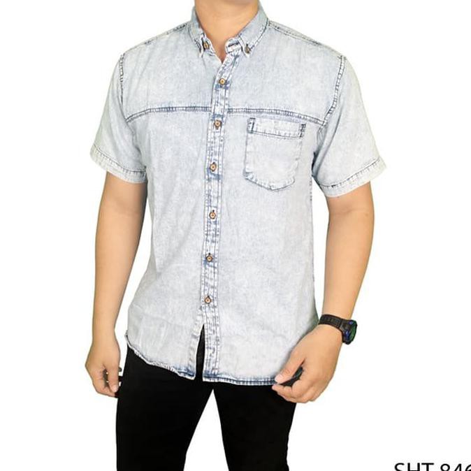 Kemeja Pria Soft Jeans Soft Jeans Biru SHT 846