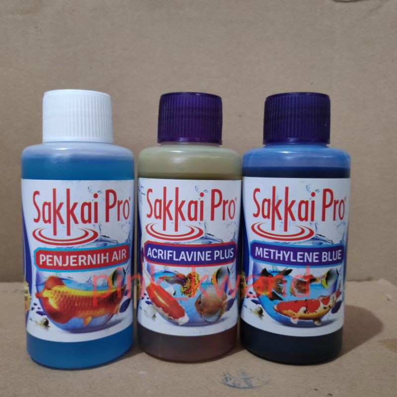 Obat kuning acriflavine plus, obat biru methylene blue, penjernih air sakkai pro