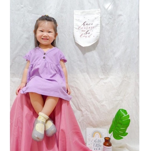 Kumagi - Ruffle Dress Anak Perempuan 0 -7 tahun Bahan Katun Kualitas Premium 100%