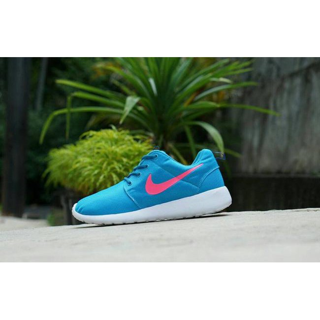 NEW NIKE ROSHE RUN SIZE 36-40 SEPATU WANITA SPORTS LARI PINK PUTIH HITAM - HITAM, 37 FREE ONGKIR