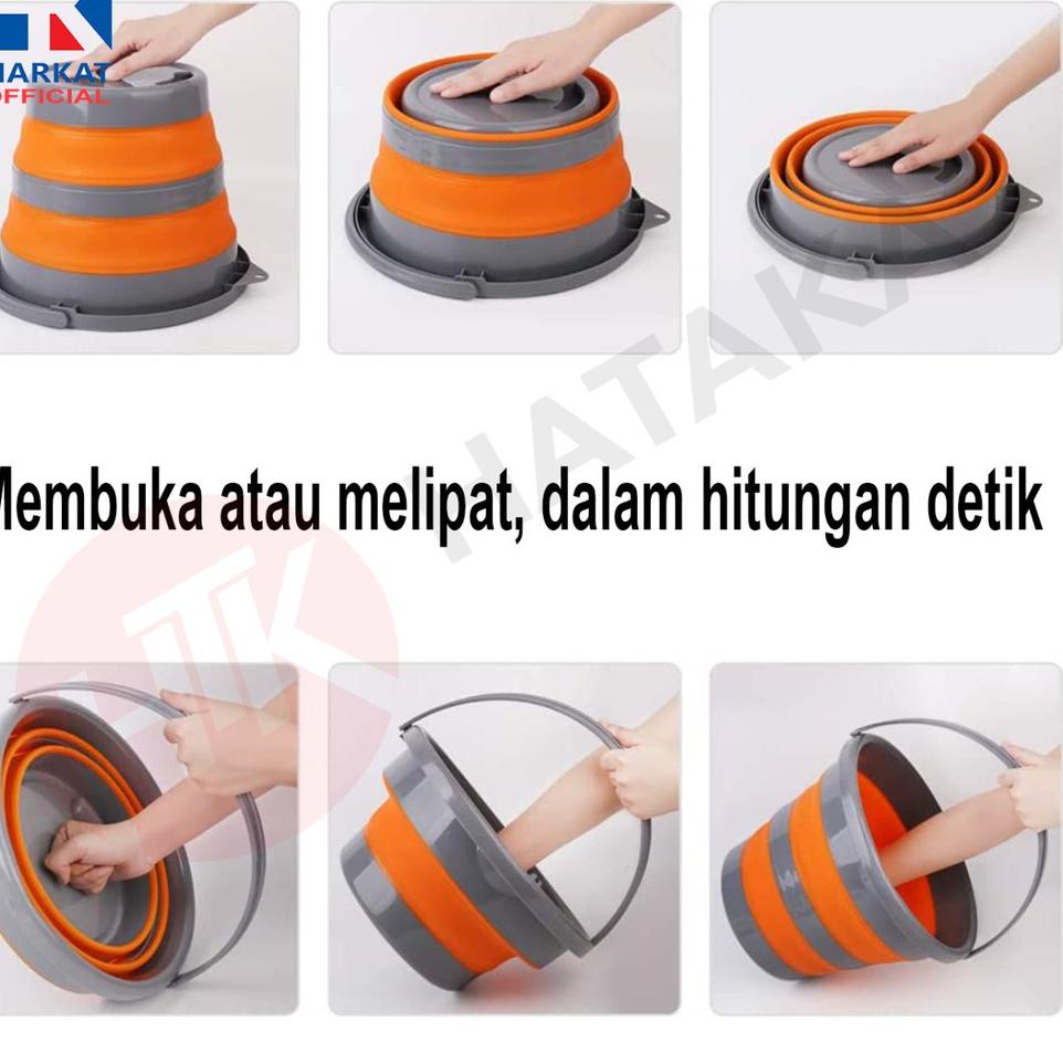 Muraaaahh.. (15L)Ember LIPAT JUMBO portable /Ember mancing/ Ember lipat Silicone/ Fordable Bucket 15