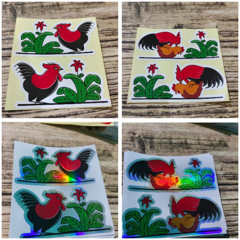 STICKER AYAM JAGO AYAM PRINCUTT 1 PASANG