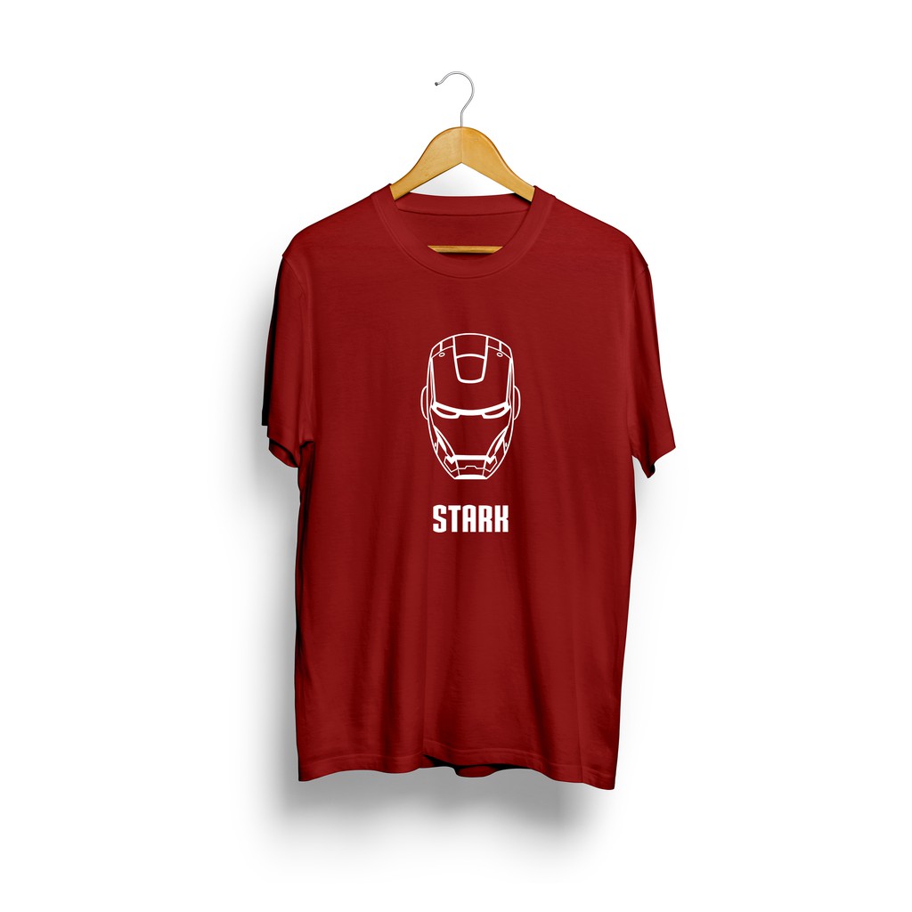 Kaos IRON MAN MR STARK AVENGERS IRONMAN TONY STARK IRON MAN FACE DISTRO COMBED 30S