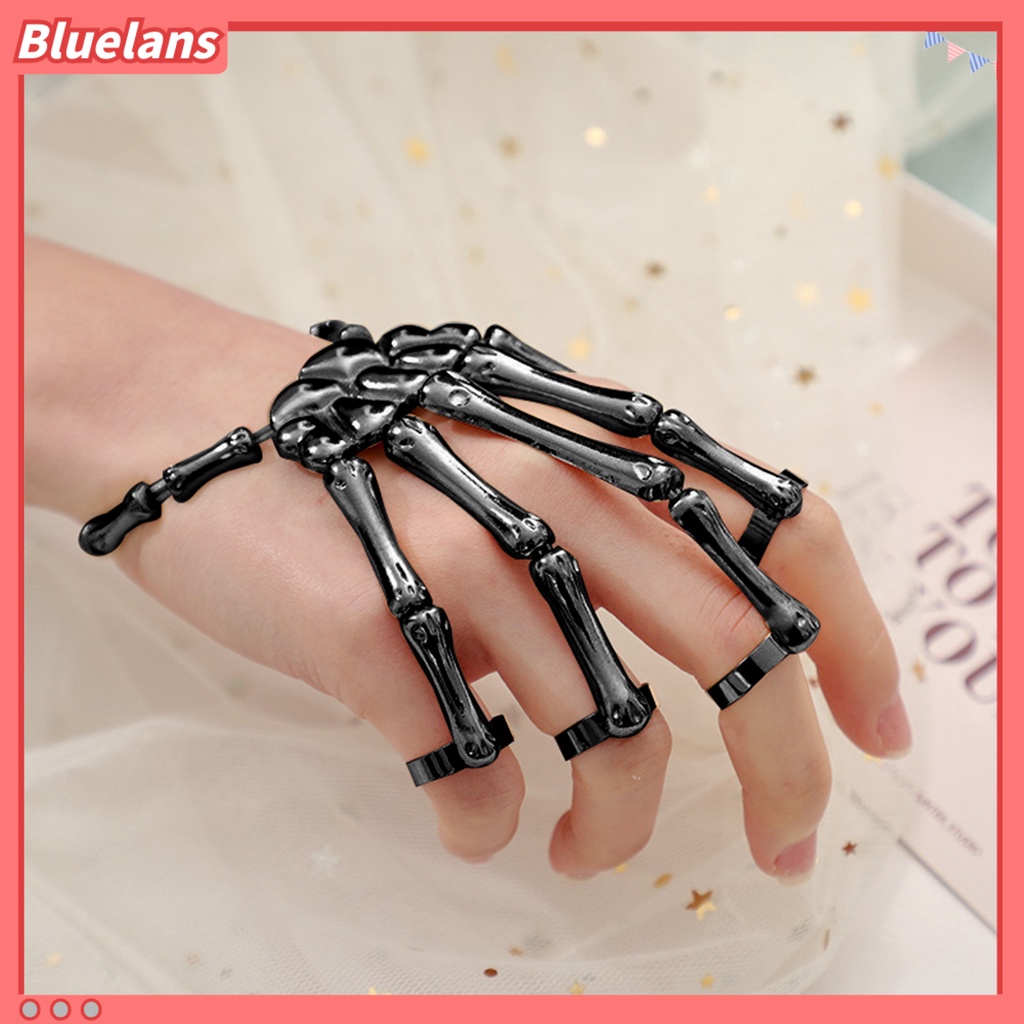 Bluelans Fashion Adjustable Skull Ghost Skeleton Finger Bracelet Hand Chain