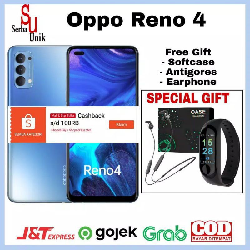 PROMO SPESIAL AKHIR TAHUN  PROMO MURAH HP Oppo Reno 4 Ram 8GB/128GB Garansi Resmi PROMO SPESIAL