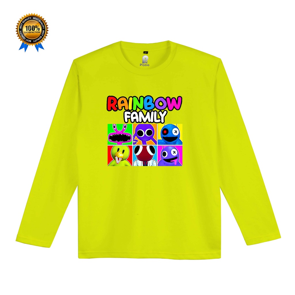 kaos anak rainbow friends lengan panjang unisex