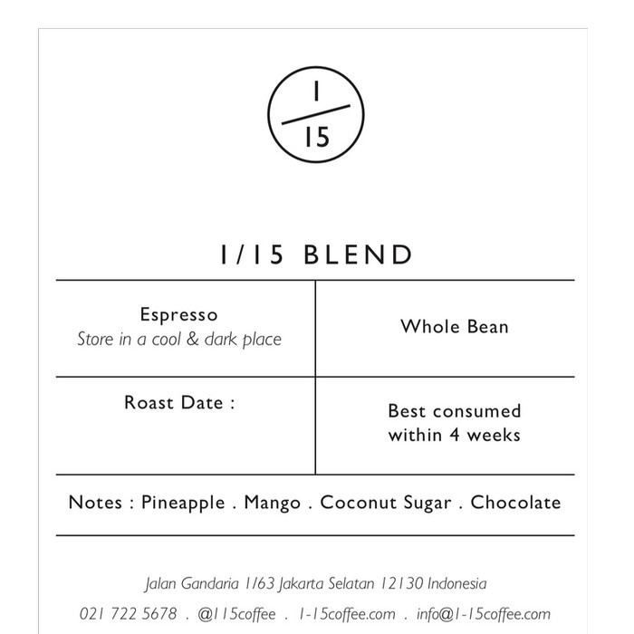 

(BISA COD) 1/15 coffee signature blend (whole beans) - 200 gr