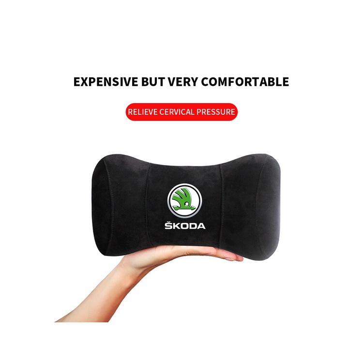 G-club Bantal Leher Memory Foam Lembut Nyaman Untuk Skoda KODIAQ OCTAVIA