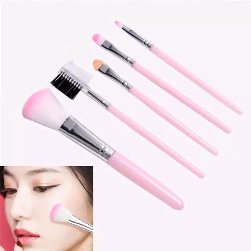 Brush Make Up Set Isi 5 Pcs - Kuas Rias Makeup Mini Set Powder Blush Eyeshadow Makeup Beauty Tools F720