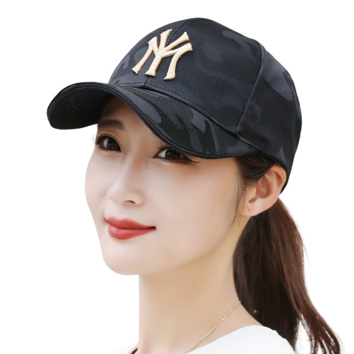topi  Baseball cap : NY CAMO - Topi baseball topi golf topi pria topi wanita - BLACK(P9S5) Topi Cowo