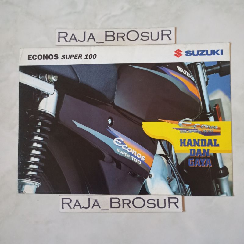 Poster brosur katalog leaflet jadul lawas Suzuki Econos Super 100 A100 VB A100 VR 1996-2005 4speed 2