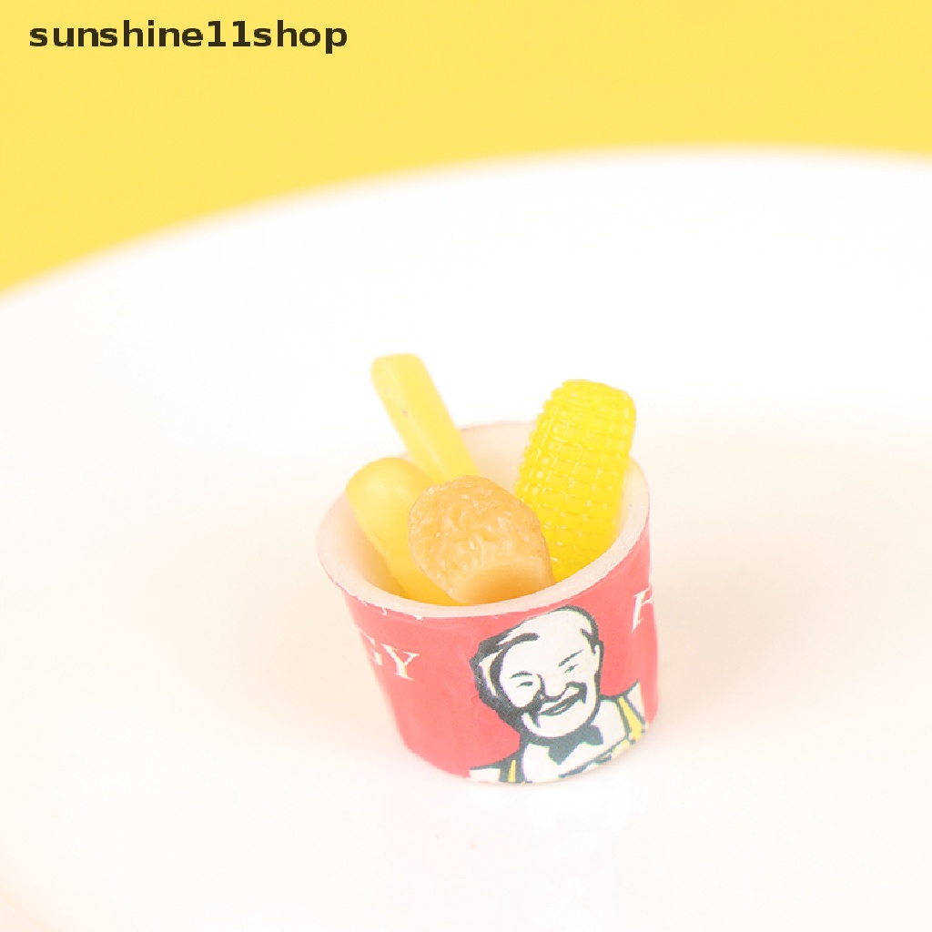 (SHO) 4pcs / Set Mainan Miniatur Snack Jagung Skala 1: 12 Untuk Aksesoris Rumah Boneka