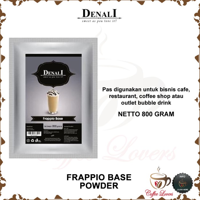 

DENALI FRAPPE POWDER FRAPPIO BASE MINUMAN BUBUK RASA FRAPPIO BASE HOT DEAL