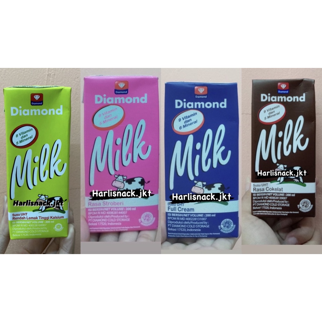 

200ML DIAMOND CHOCOLATE / STRAWBERRY / FULL CREAM - SUSU UHT SEGAR