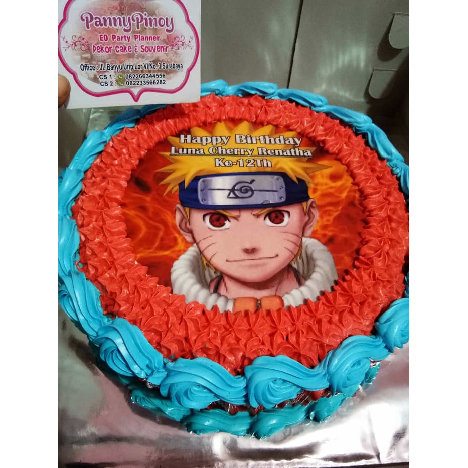 

Tart Ultah Edible Custom "Naruto