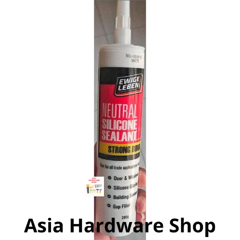 

Lem Kaca Sealant Lem Silicone EWIGE NETRAL Lem Kaca Keramik Besi Plastik Metal 280 ml